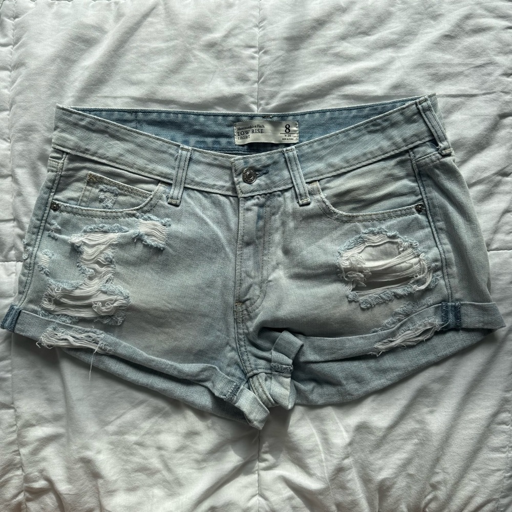 Abercrombie & Fitch Low Rise Denim Shorts